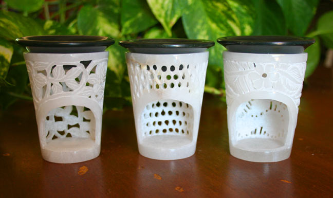 Aroma Diffusers in Alabaster: 3 Patterns to choose from