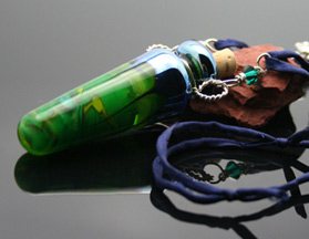 magical green and blue aromatherapy jewelry