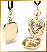 Gold aromatherapy lockets
