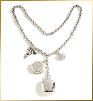 sterling silver aromatherapy necklaces with charms