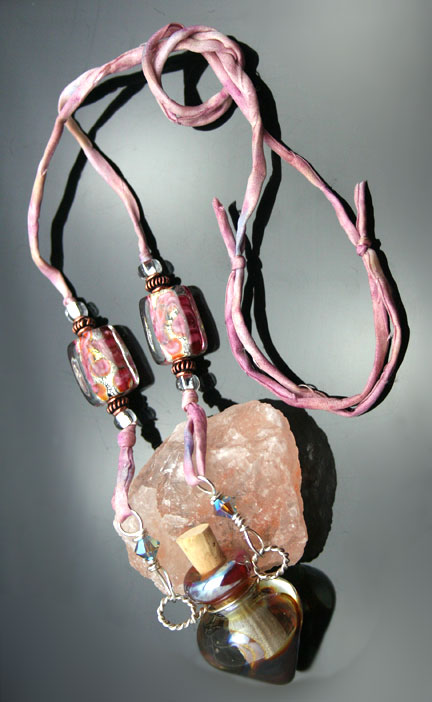 beautiful, pretty, pink aromatherapy jewelry